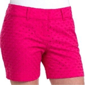 NWT The Limited Eyelet Shorts Women’s Size 14 Hot Pink Vibrant Playful Girly X4